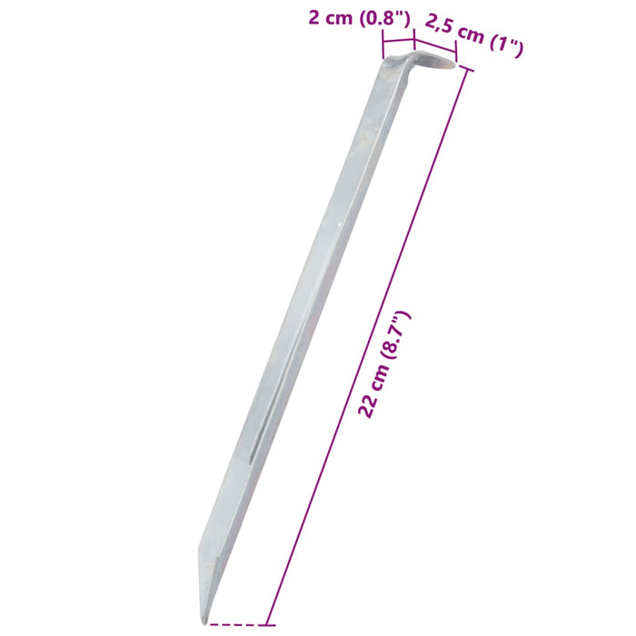 Picchetti per Tenda 24 pz 22 cm Ø20 mm in Acciaio Zincato 4009337