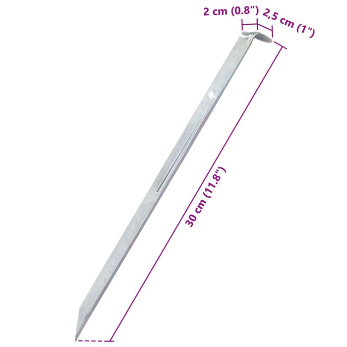 Picchetti per Tenda 24 pz 30 cm Ø20 mm in Acciaio Zincato 4009338