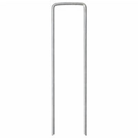 Picchetti da Terra a Forma di U 50 pz 15x3,5 cm Acciaio Zincato 4009360