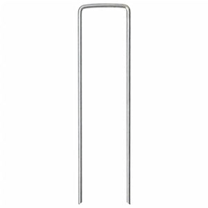 Picchetti da Terra a Forma di U 50 pz 15x3,5 cm Acciaio Zincato 4009360