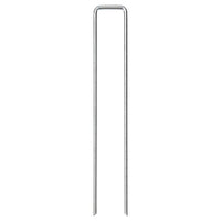 Picchetti da Terra a Forma di U 50 pz 20x3,5 cm Acciaio Zincato 4009366