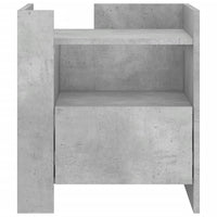 Comodino Grigio Cemento 45x50x50 cm in Truciolato 848279