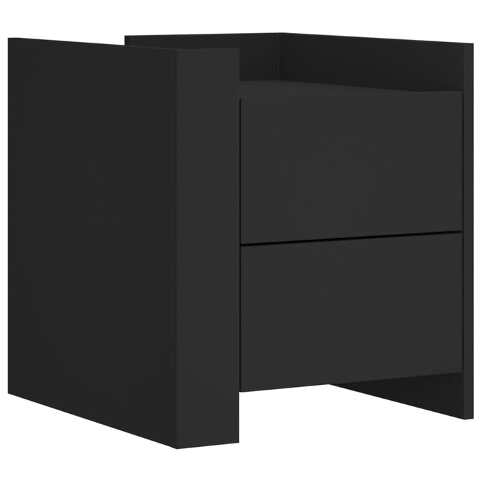 Comodino Nero 45x50x50 cm in Legno Multistrato 848284