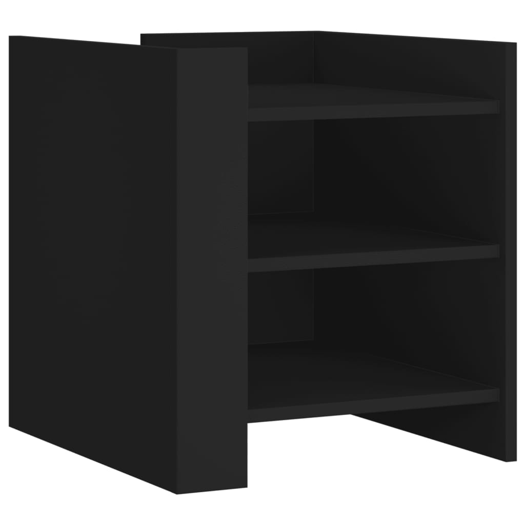 Comodino Nero 45x50x50 cm in Legno Multistrato 848291