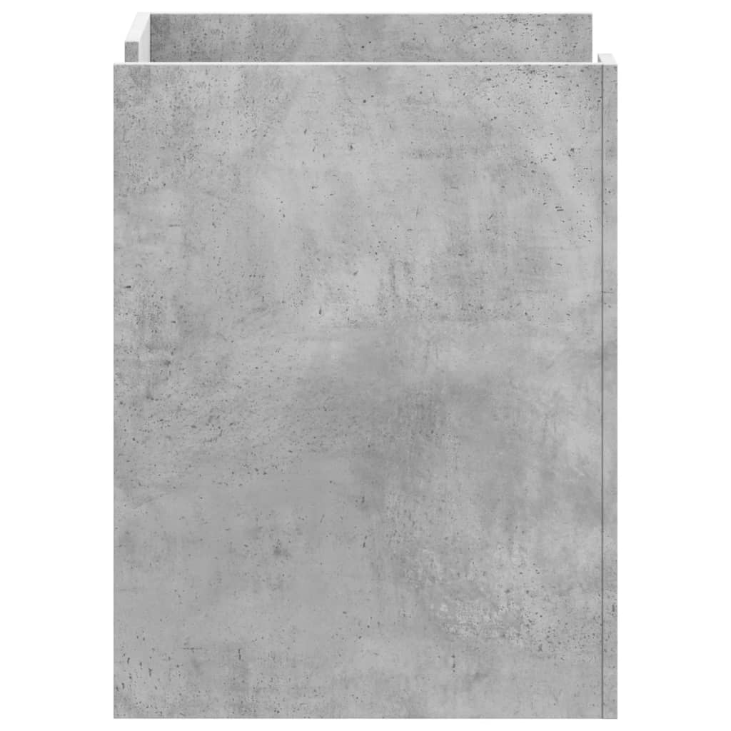 Comodino Grigio Cemento 45x50x65 cm in Legno Multistrato 848307