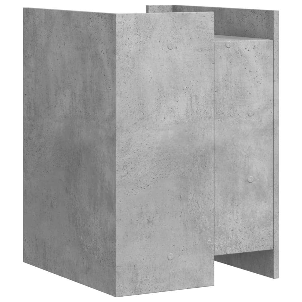 Comodino Grigio Cemento 45x50x65 cm in Legno Multistrato 848307