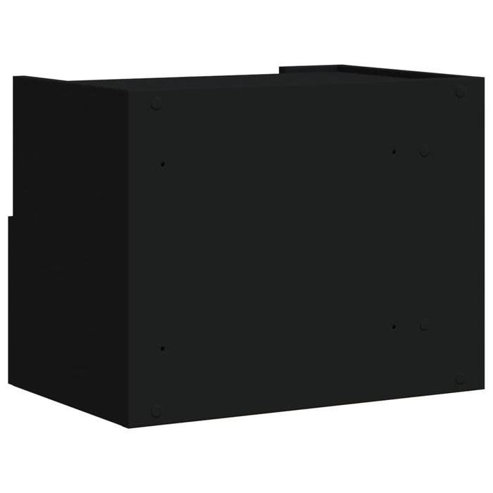 Comodini a Muro 2 pz Nero 45x30x35 cm 848314