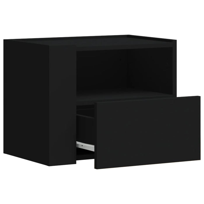 Comodini a Muro 2 pz Nero 45x30x35 cm 848314