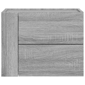 Comodino a Muro Grigio Sonoma 45x30x35 cm 848335