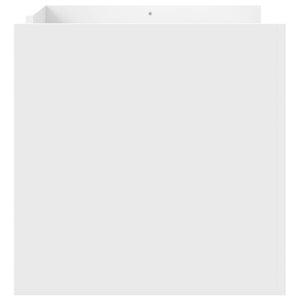 Tavolino da Salotto Bianco 80x50x50 cm in Legno Multistrato 848339