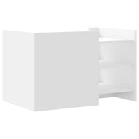 Tavolino da Salotto Bianco 80x50x50 cm in Legno Multistrato 848339