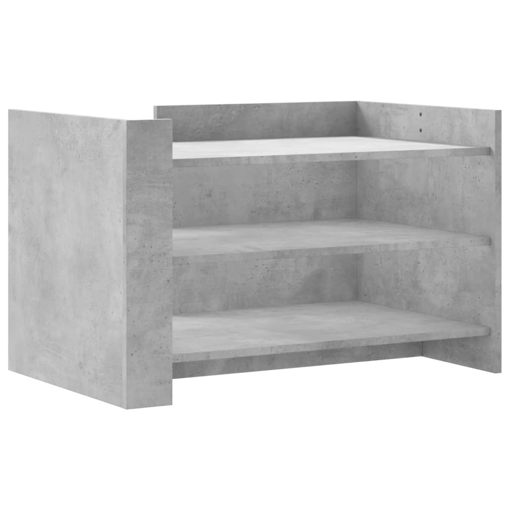 Tavolino Salotto Grigio Cemento 80x50x50 cm Legno Multistrato 848342