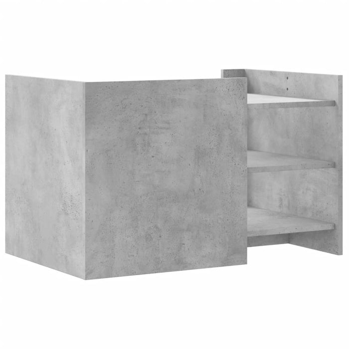 Tavolino Salotto Grigio Cemento 80x50x50 cm Legno Multistrato 848342