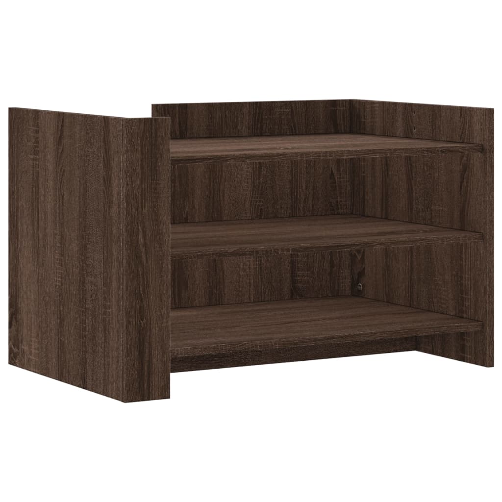 Tavolino da Salotto Rovere Marrone 80x50x50cm Legno Multistrato 848345