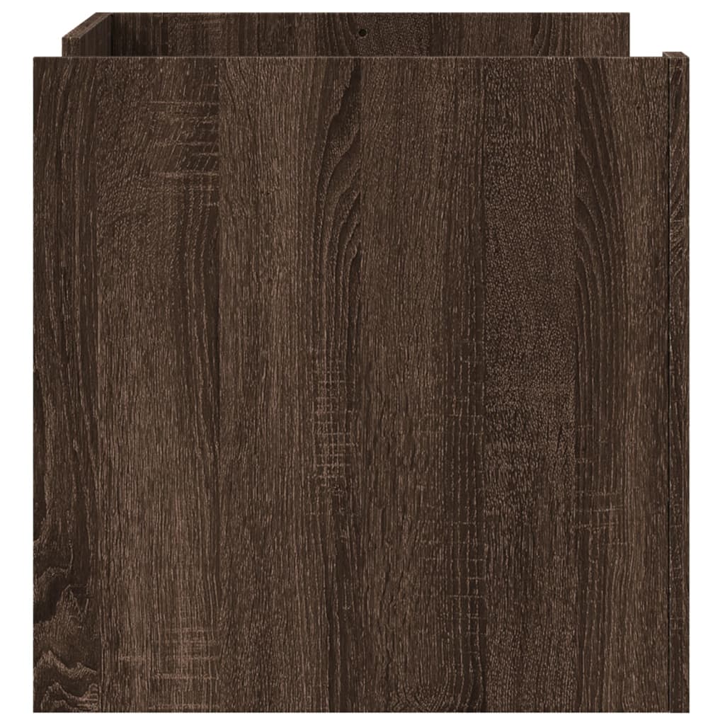 Tavolino da Salotto Rovere Marrone 80x50x50cm Legno Multistrato 848345