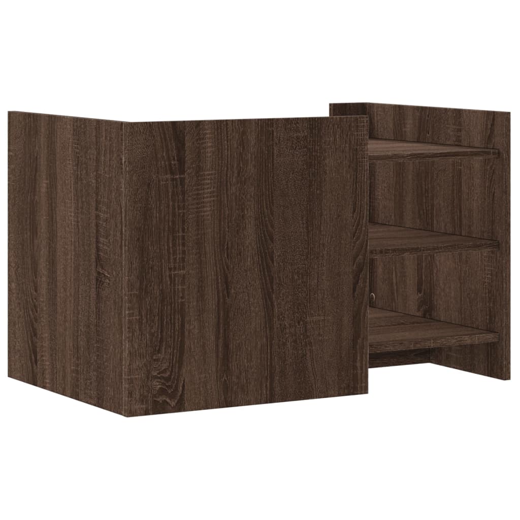 Tavolino da Salotto Rovere Marrone 80x50x50cm Legno Multistrato 848345