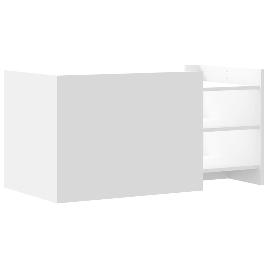 Tavolino da Salotto Bianco 100x50x50 cm in Legno Multistrato 848346