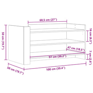 Tavolino da Salotto Bianco 100x50x50 cm in Legno Multistrato 848346