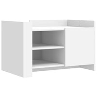 Tavolino da Salotto Bianco 80x50x50 cm in Legno Multistrato 848353