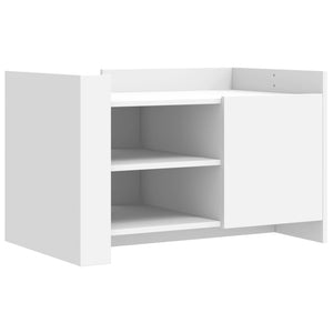 Tavolino da Salotto Bianco 80x50x50 cm in Legno Multistrato 848353