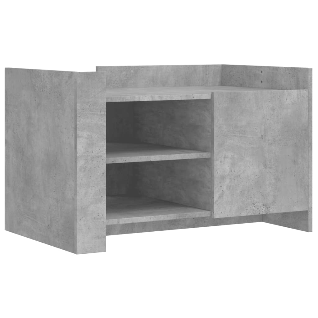 Tavolino Salotto Grigio Cemento 80x50x50 cm Legno Multistrato 848356