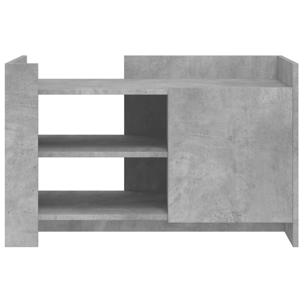 Tavolino Salotto Grigio Cemento 80x50x50 cm Legno Multistrato 848356