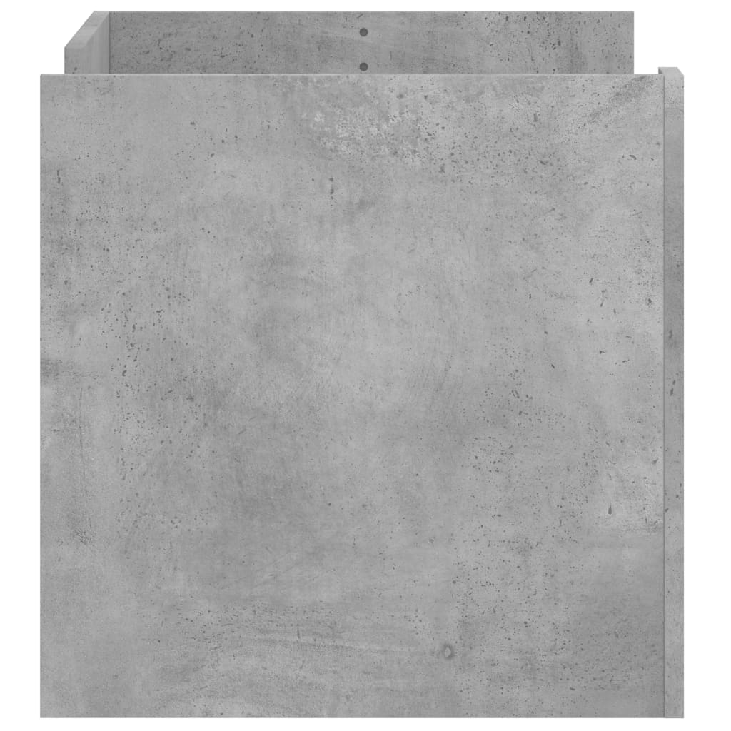 Tavolino Salotto Grigio Cemento 80x50x50 cm Legno Multistrato 848356