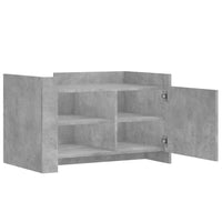 Tavolino Salotto Grigio Cemento 80x50x50 cm Legno Multistrato 848356