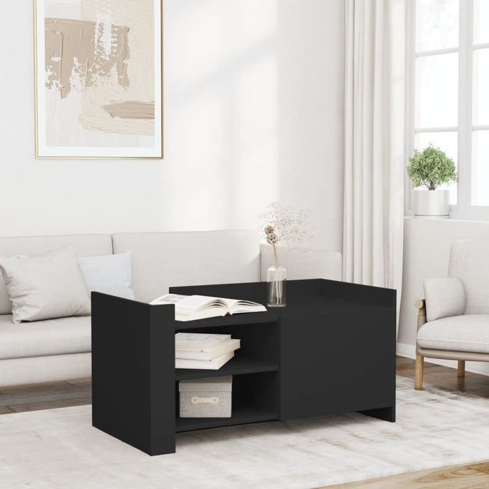 Tavolino da Salotto Nero 100x50x50 cm Legno Multistrato 848361