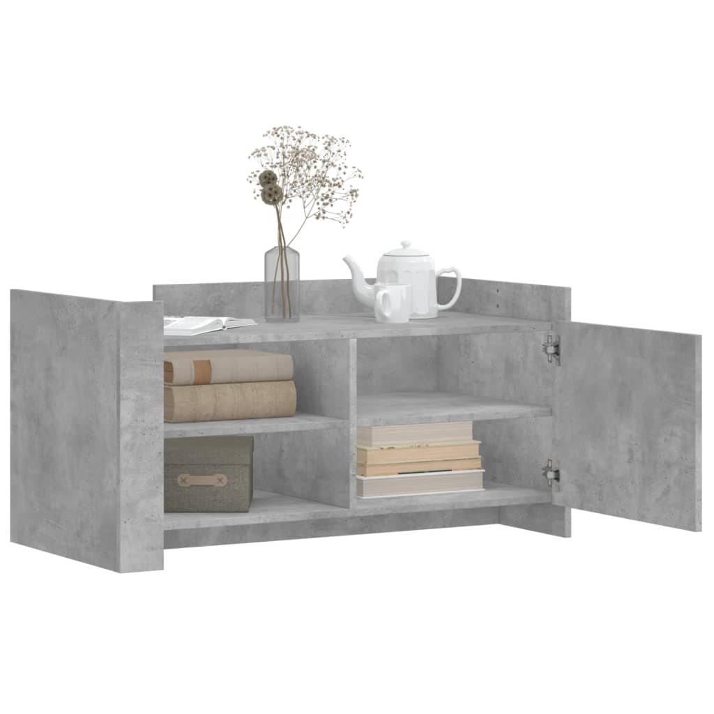 Tavolino Salotto Grigio Cemento 100x50x50 cm Legno Multistrato 848363