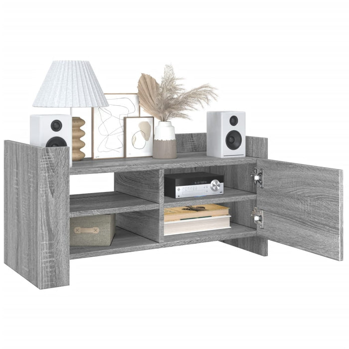 Mobile Porta TV Grigio Sonoma 80x35x40 cm in Legno Multistrato 848372