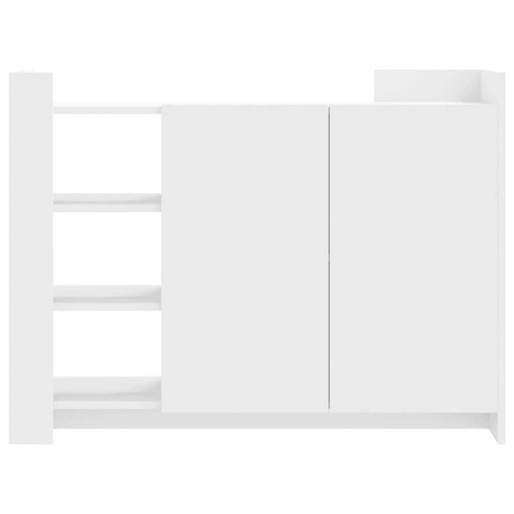 Credenza Bianca 100x35x75 cm in Legno Multistrato 848409