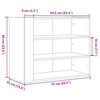 Armadietto a Muro Rovere Sonoma 75x35x60 cm in Truciolato 848418