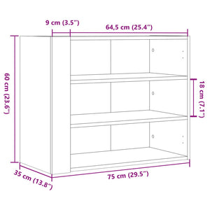 Armadietto a Muro Rovere Sonoma 75x35x60 cm in Truciolato 848418