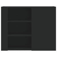 Armadietto a Muro Nero 75x35x60 cm in Truciolato 848424