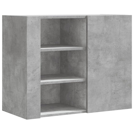 Armadietto a Muro Grigio Cemento 75x35x60 cm in Truciolato 848426