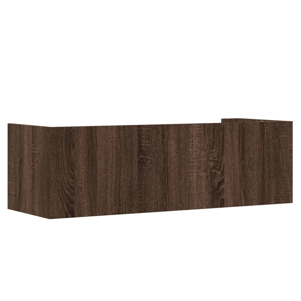 Mensola a Muro Rovere Marrone 100x35x30,5 cm Legno Multistrato 848464