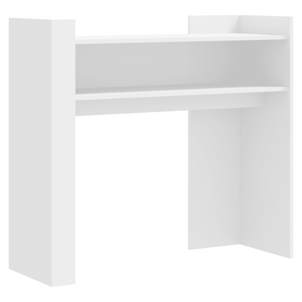 Tavolino Consolle Bianco 100x35x90 cm in Legno Multistrato 848465