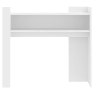 Tavolino Consolle Bianco 100x35x90 cm in Legno Multistrato 848465