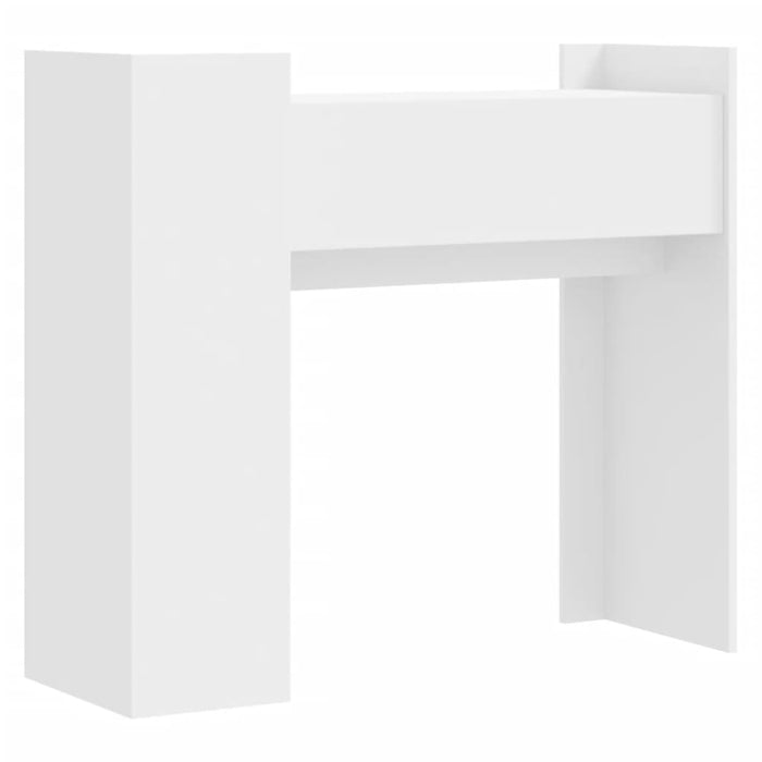 Tavolino Consolle Bianco 100x35x90 cm in Legno Multistrato 848465