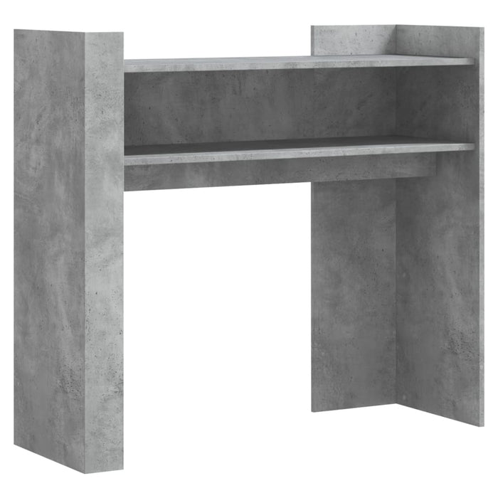 Tavolino Consolle Grigio Cemento 100x35x90 cm in Multistrato 848468