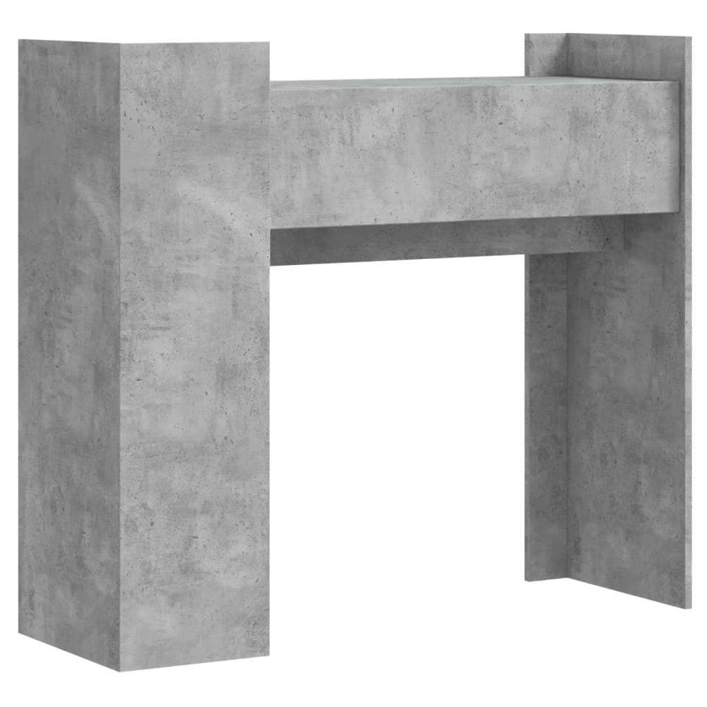 Tavolino Consolle Grigio Cemento 100x35x90 cm in Multistrato 848468