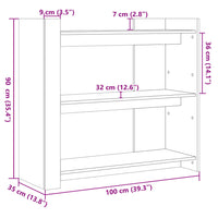 Tavolino Consolle Bianco 100x35x90 cm in Legno Multistrato 848472