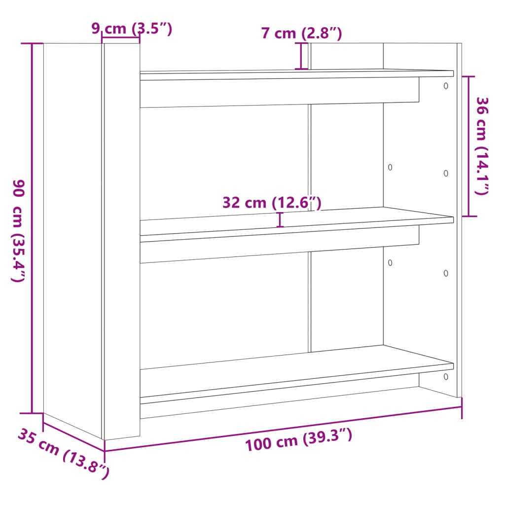 Tavolo Consolle Grigio Sonoma 100x35x90 cm in Legno Multistrato 848477