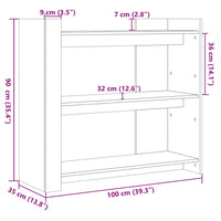 Tavolino Consolle Rovere Marrone 100x35x90 cm Legno Multistrato 848478