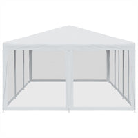 Tenda per Feste con 10 Pareti Laterali in Rete Bianca 6x4m HDPE 4010066