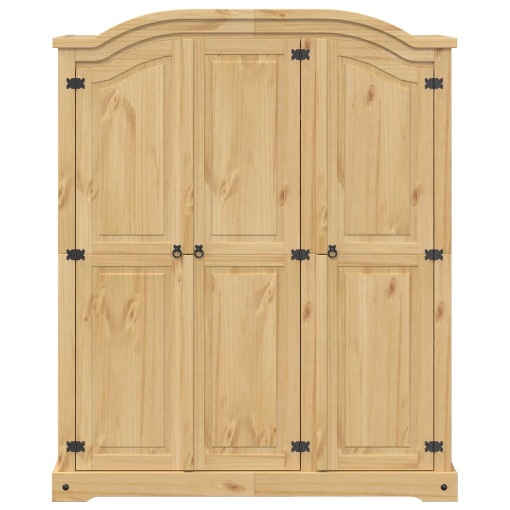 Armadio Corona 151,5x52x186 cm in Legno Massello di Pino 4012158