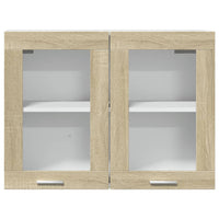 Mobile Pensile Vetro Rovere Sonoma 80x31x60cm Legno Multistrato 849624