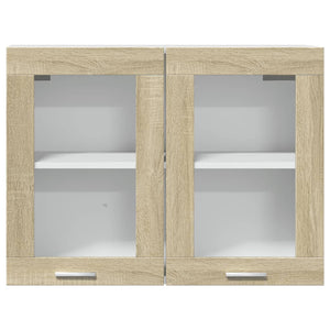 Mobile Pensile Vetro Rovere Sonoma 80x31x60cm Legno Multistrato 849624