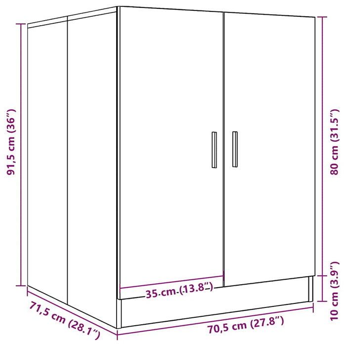 Mobile per Lavatrice Rovere Sonoma 70,5x71,5x91,5 cm 849649